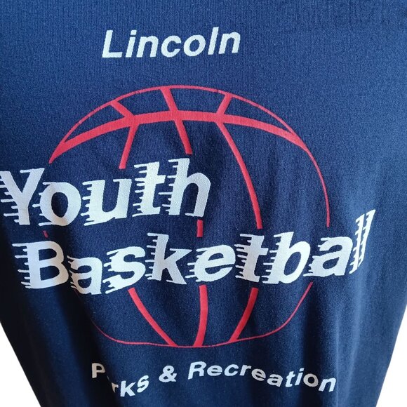 Single Stitch T-Shirt Large Vintage Lincoln Nebraska Youth Basketball Fruit Loom - Picture 2 of 6